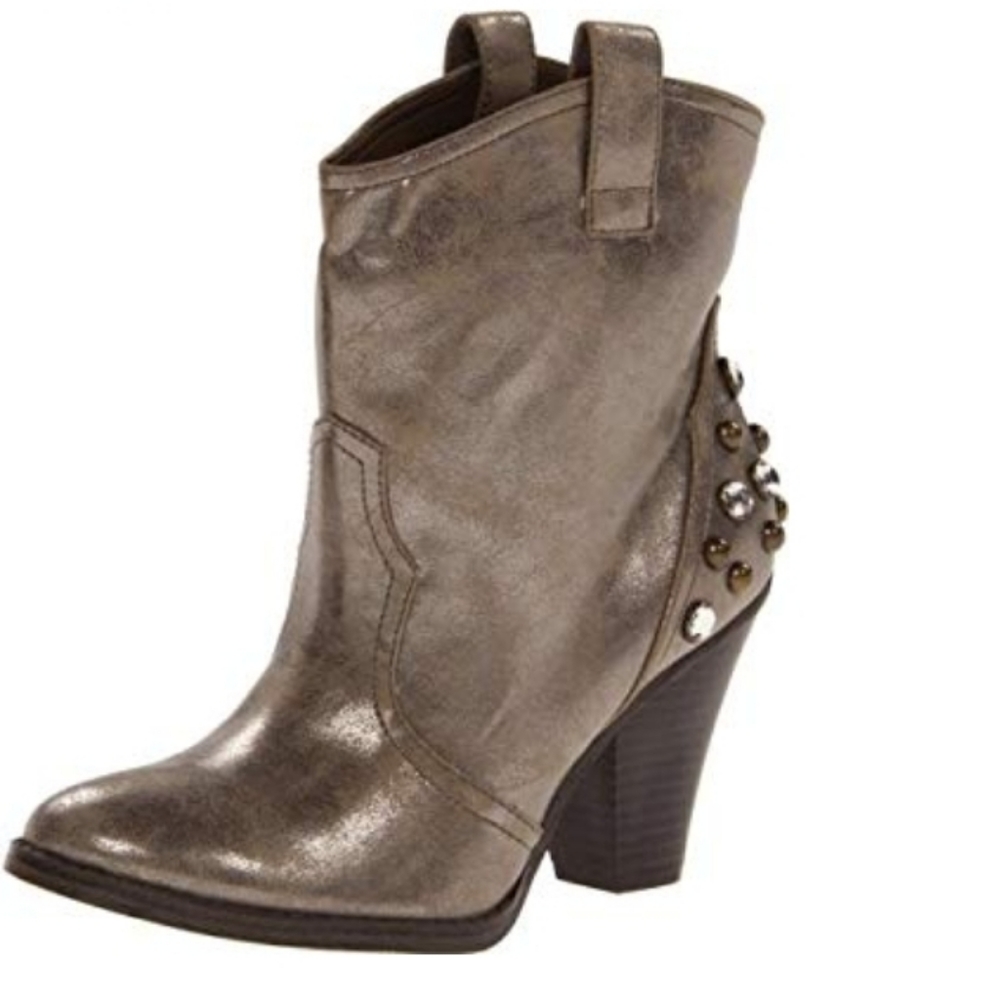 Rose Gold Western Booties by MIA Brand New